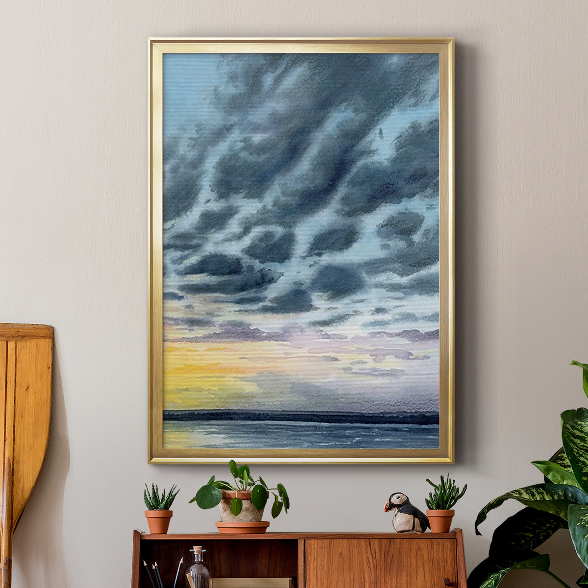 Anastasia Island Sunset II - Modern Framed Canvas Print