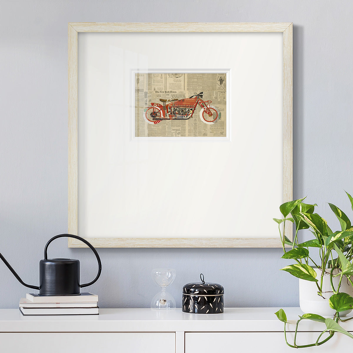 Vintage Red Premium Framed Print Double Matboard