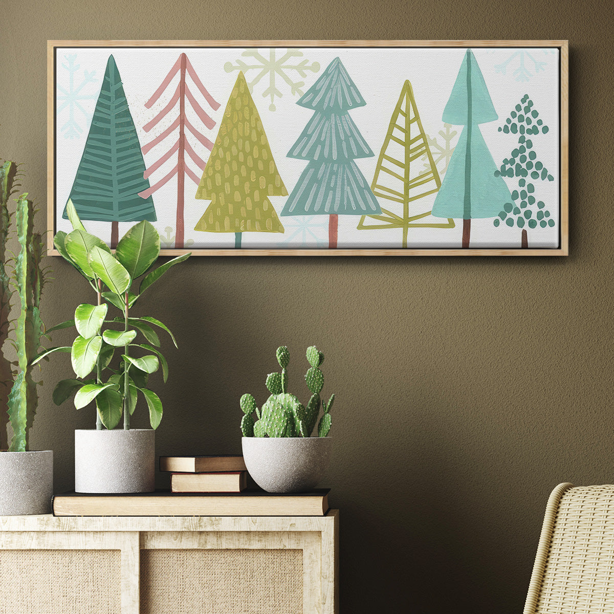 Modern Holiday Collection D - Floater Framed Canvas Print