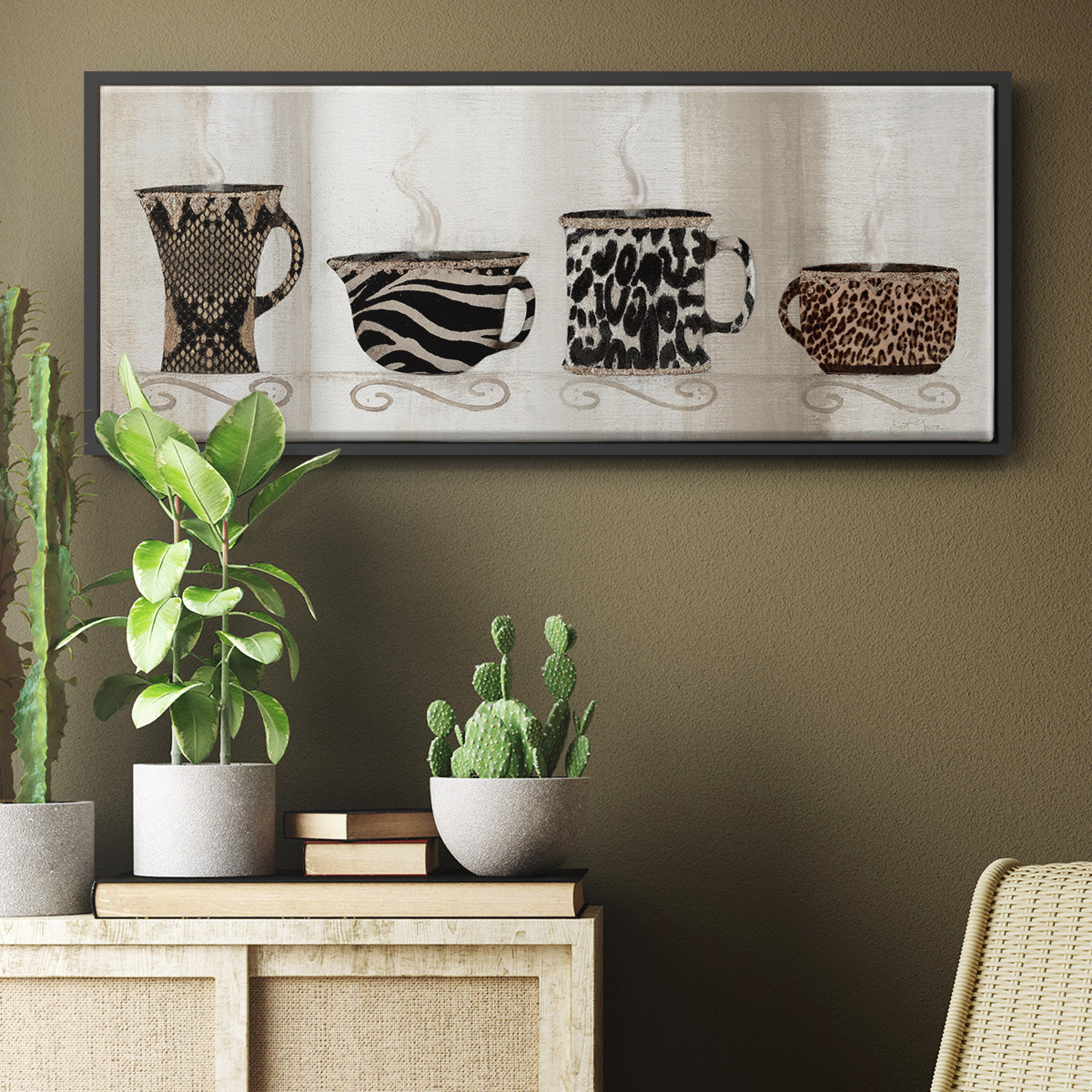 Coffee Skins II - Floater Framed Canvas Print