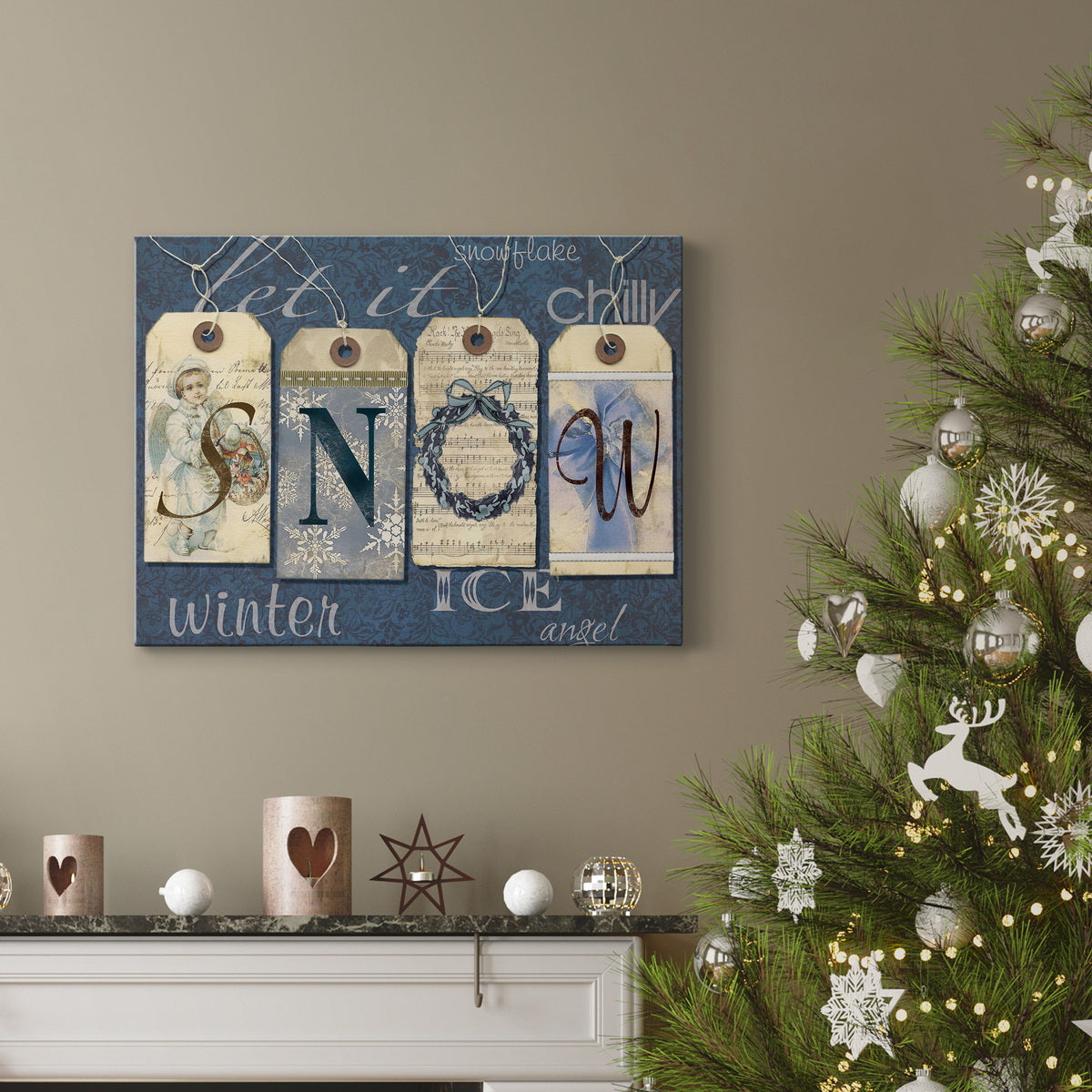 Snow Tags - Premium Gallery Wrapped Canvas  - Ready to Hang