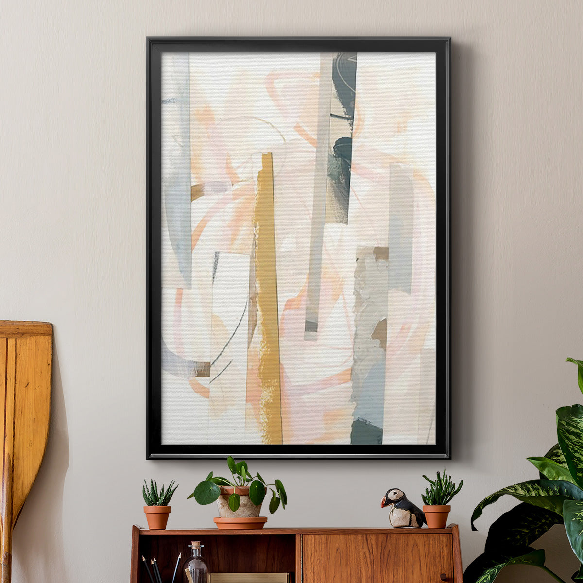 Melon Litmus I - Modern Framed Canvas Print