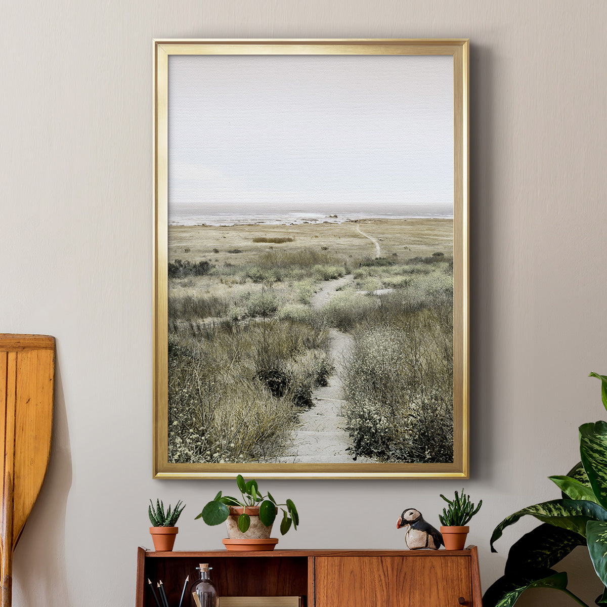 Footpath to Paradise - Modern Framed Canvas Print