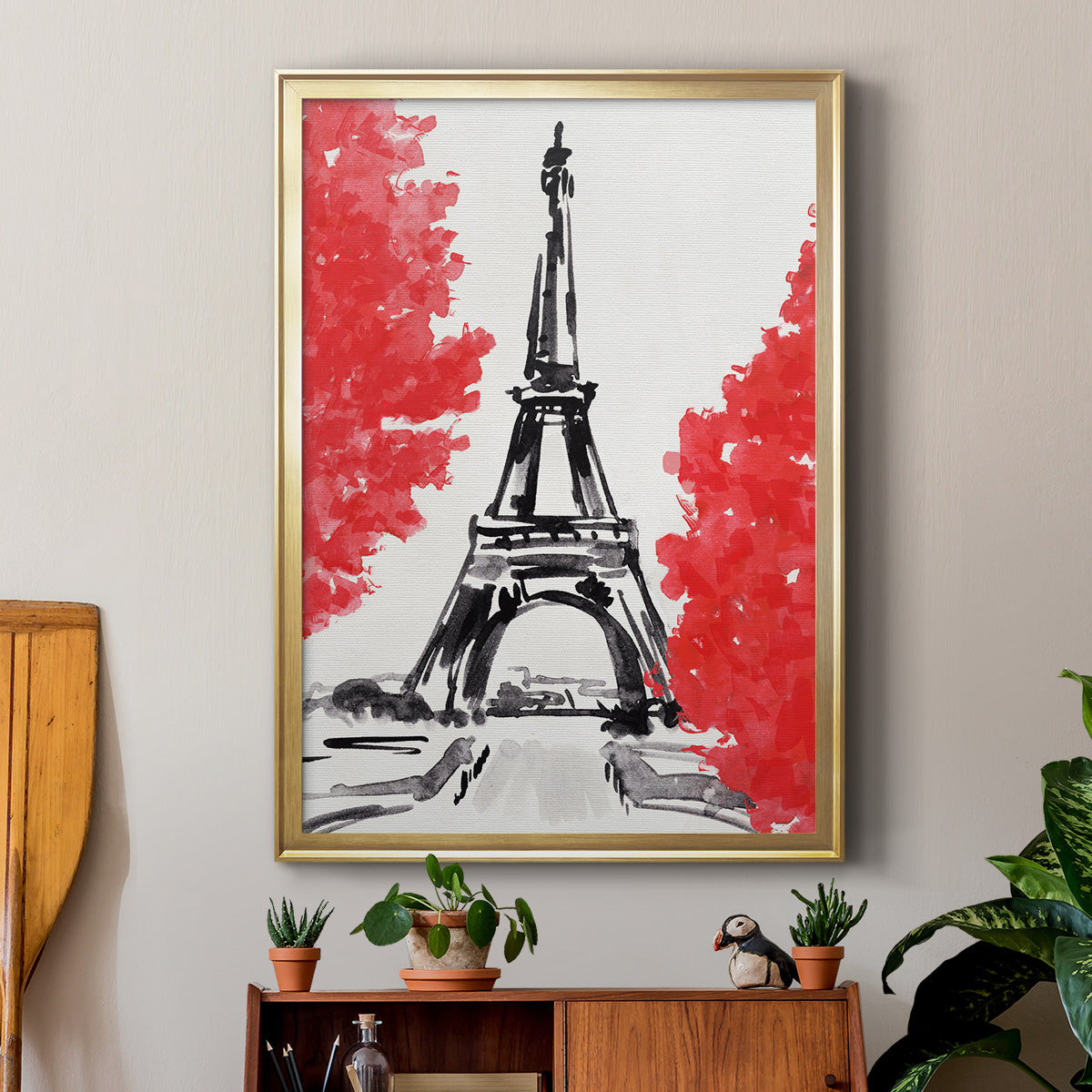 Day in Paris II - Modern Framed Canvas Print