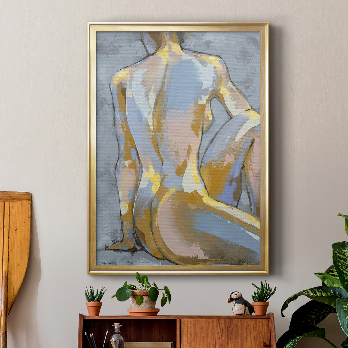Grey Maiden II -  Framed Canvas Print