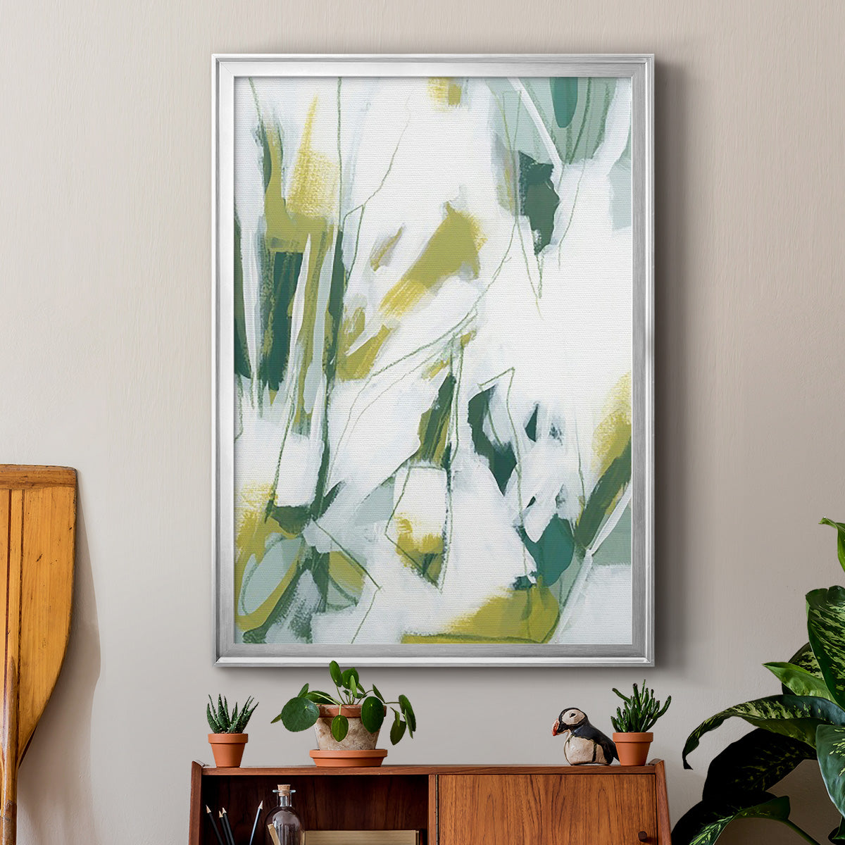 Emerald Ice IV - Modern Framed Canvas Print