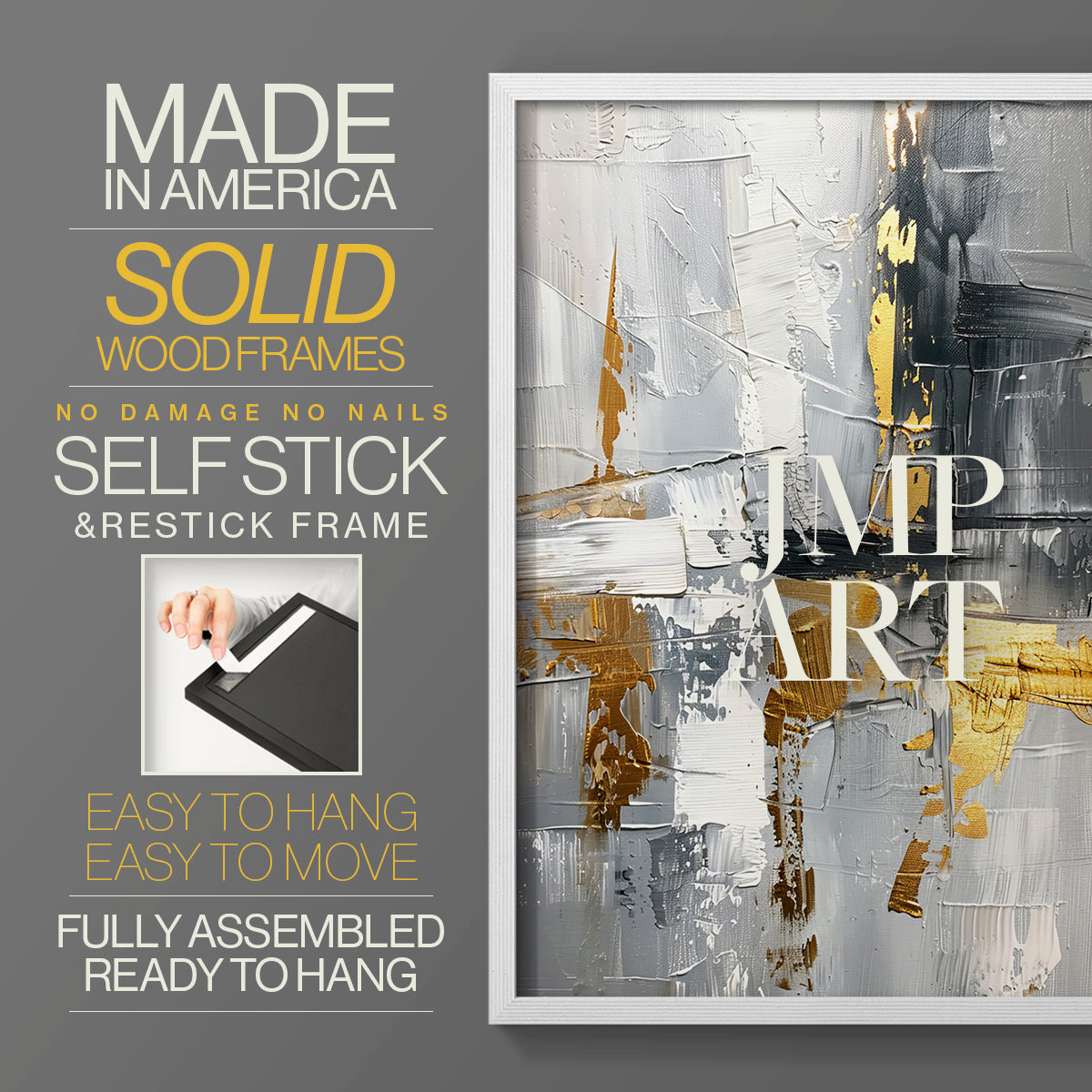 Abstract Series CLXIII - Restickable Framed Art Set