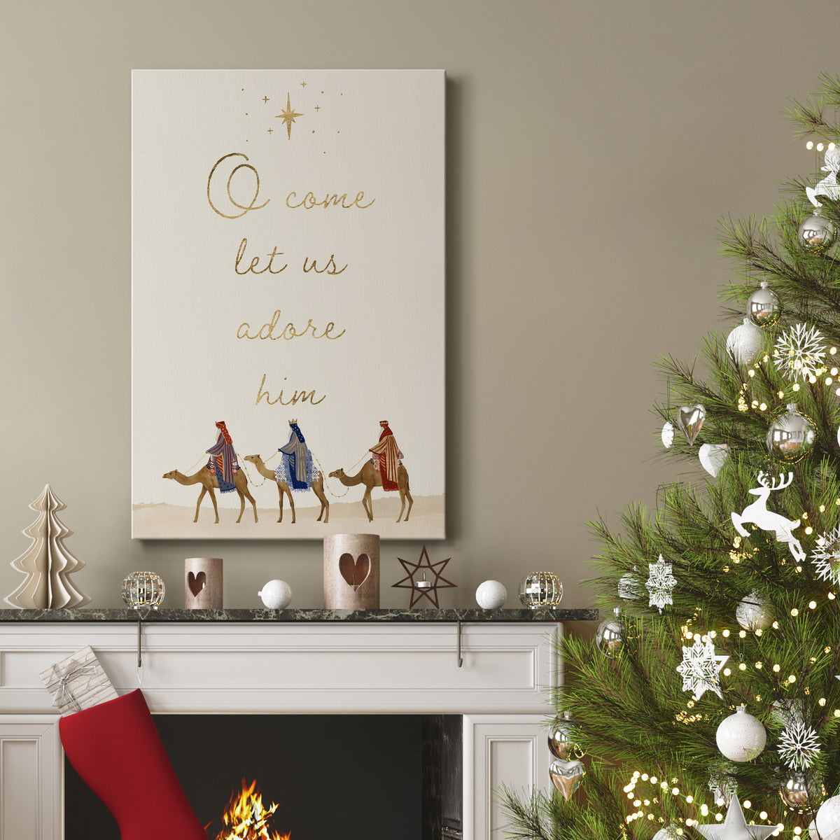 Away in a Manger Collection B Premium Gallery Wrapped Canvas - Ready to Hang