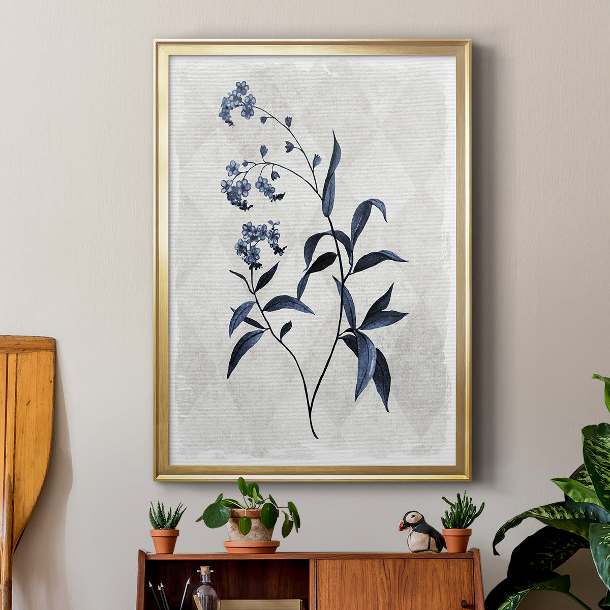 Harlequin Botanical I - Modern Framed Canvas Print