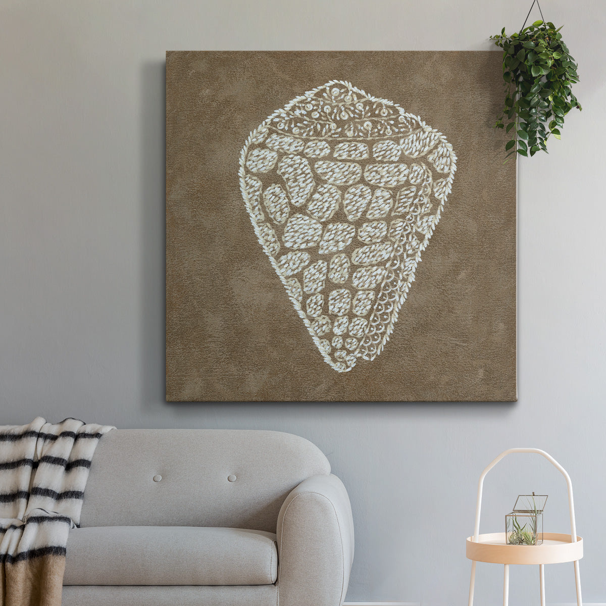 Embroidered Shells IV - Canvas Art Print