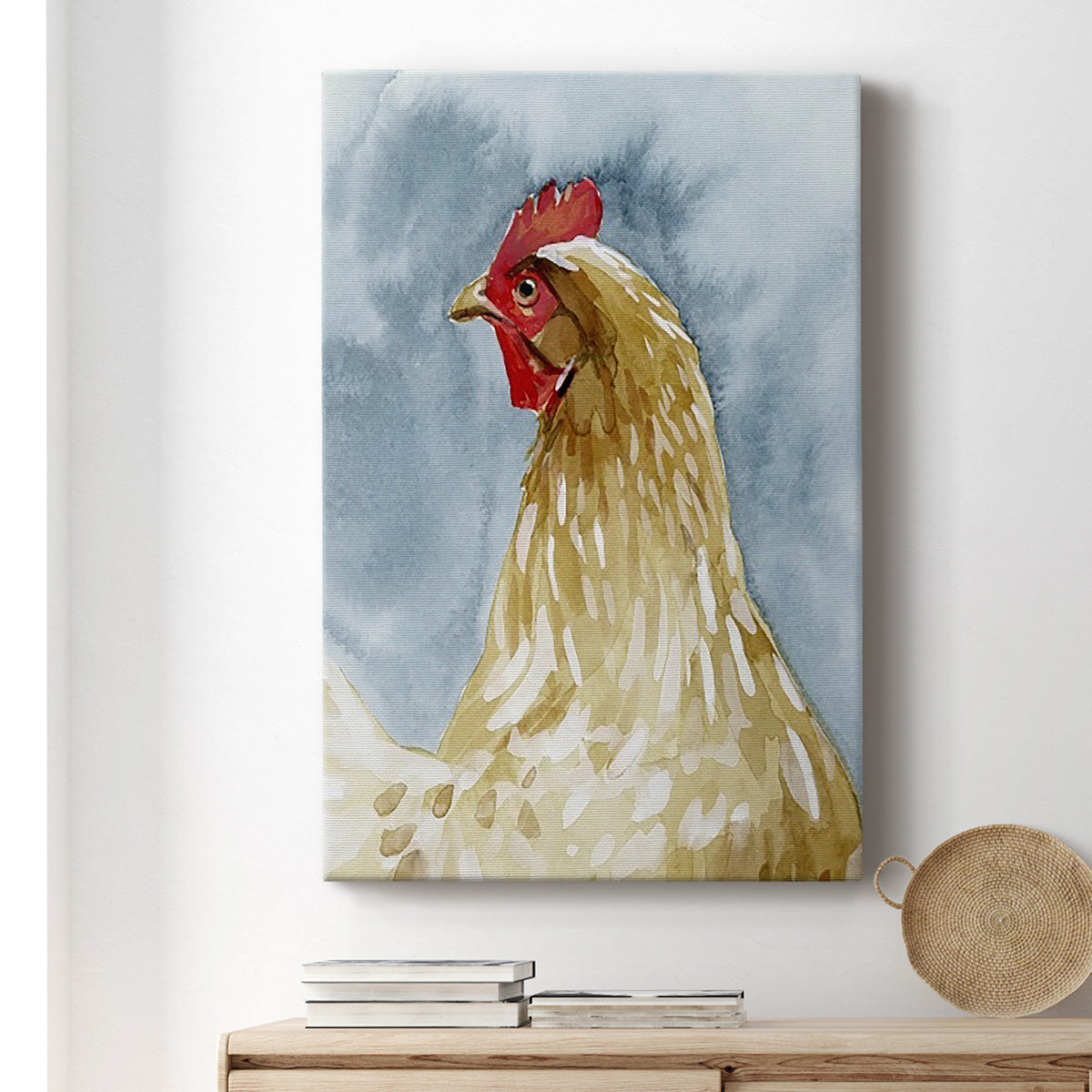 Chicken Portrait I Premium Gallery Wrapped Canvas - Ready to Hang