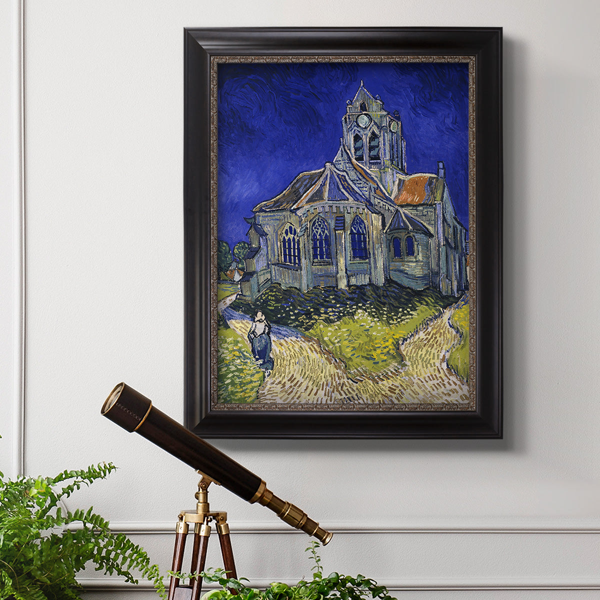 The Church at Auvers - Ornate Framed Canvas Print