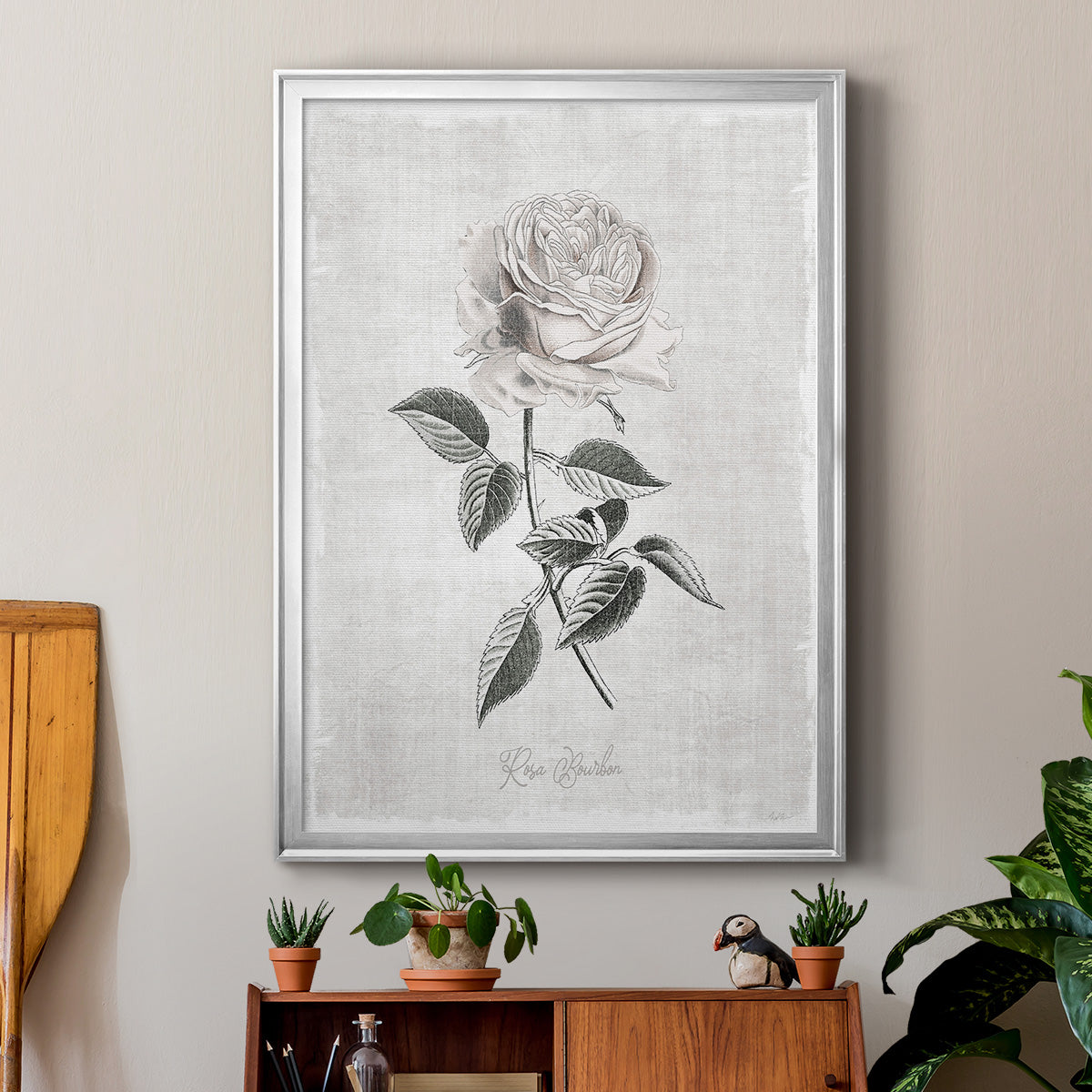 Vintage Botanical I - Modern Framed Canvas Print