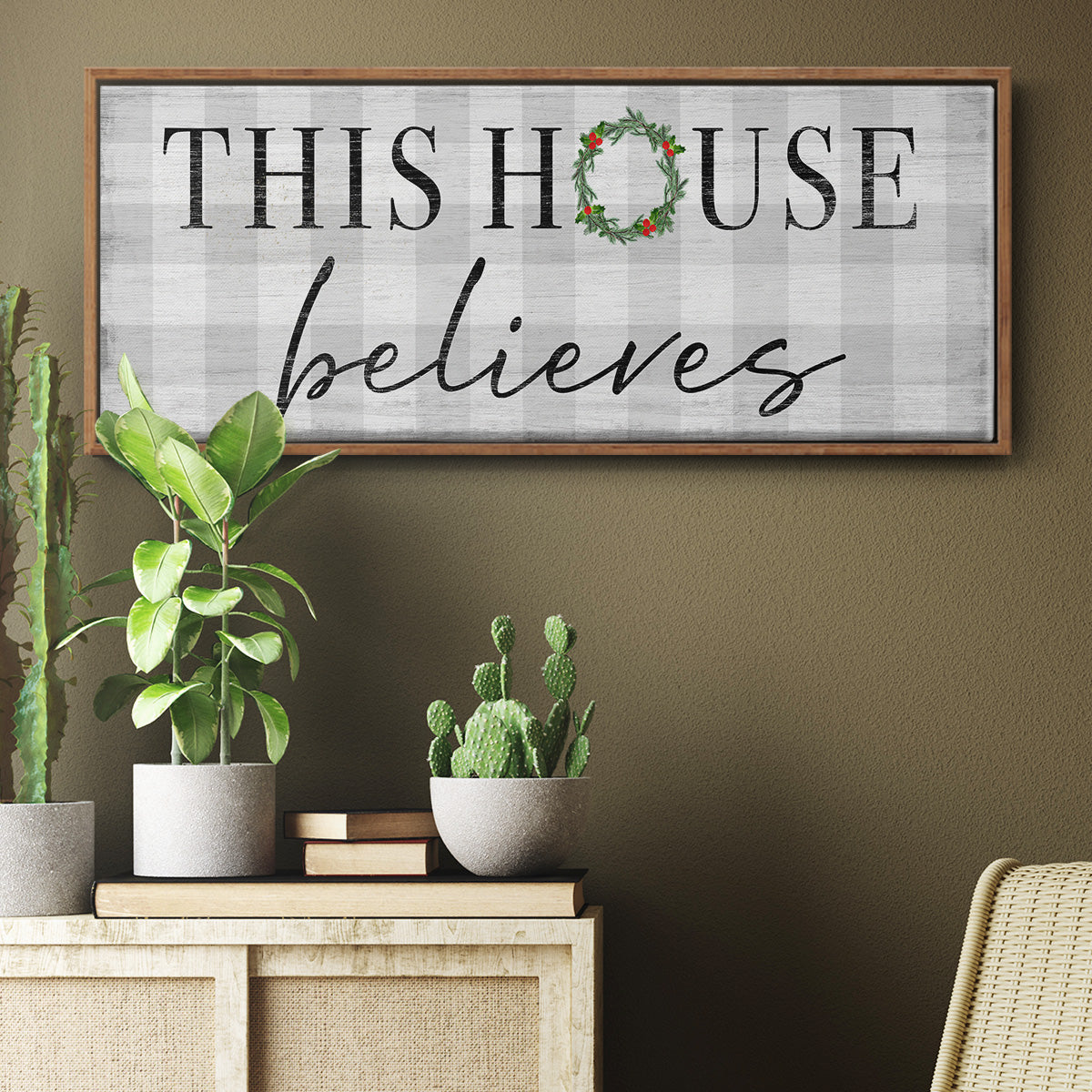 This House Believes - Floater Framed Canvas Print