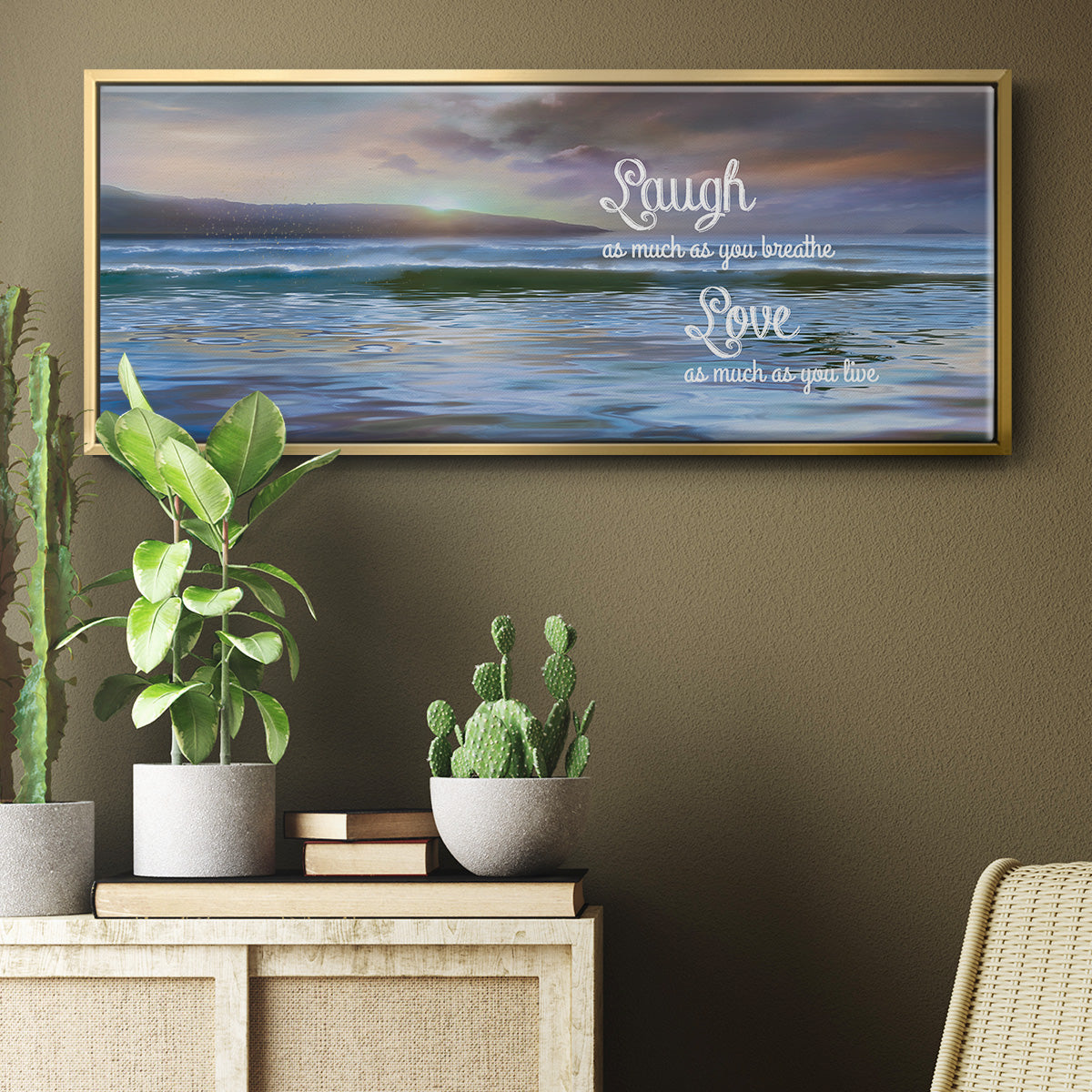 Laugh As Much - Floater Framed Canvas Print