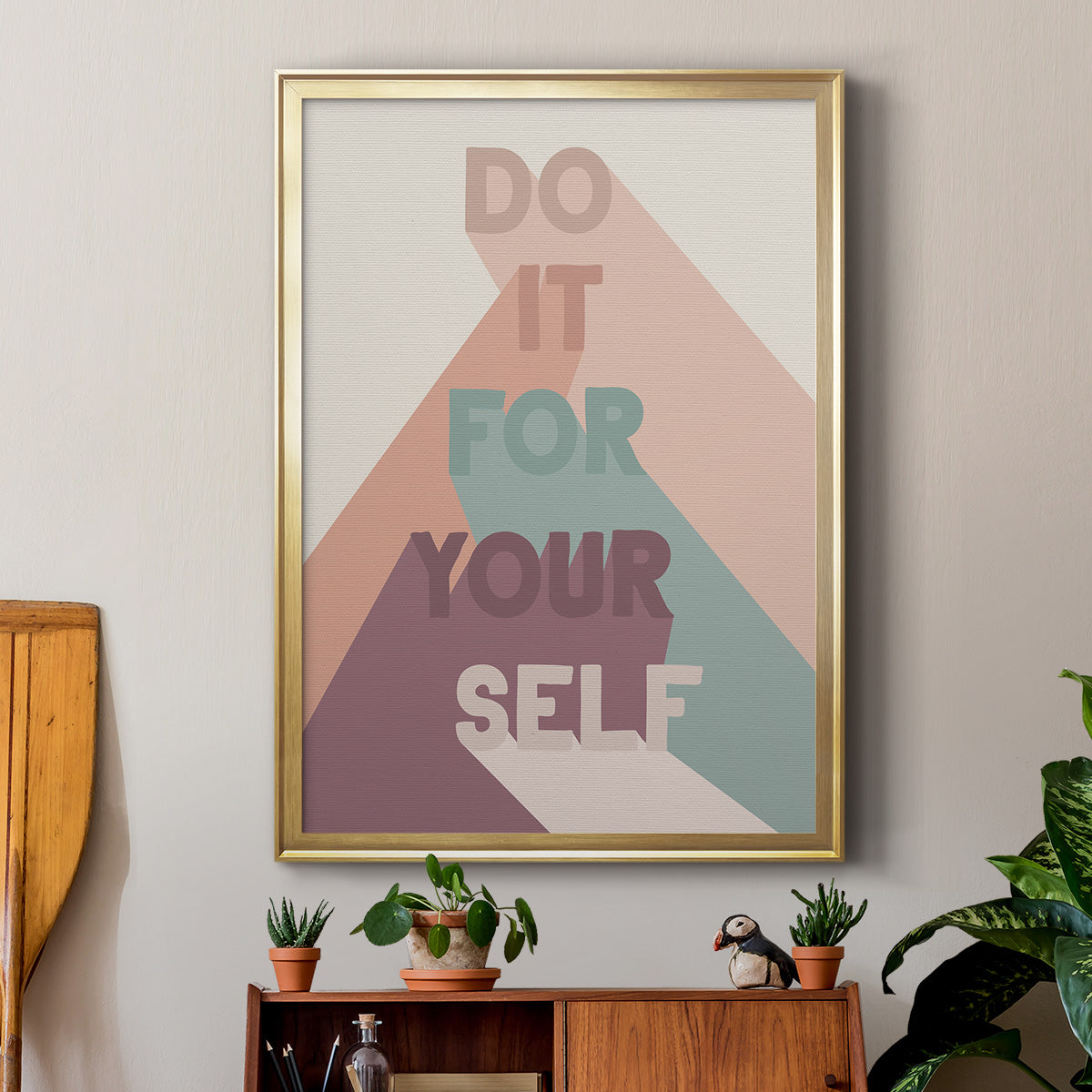 For Yourself - Modern Framed Canvas Print
