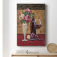 Vintage Flowers and Wine I Premium Gallery Wrapped Canvas - Ready to Hang