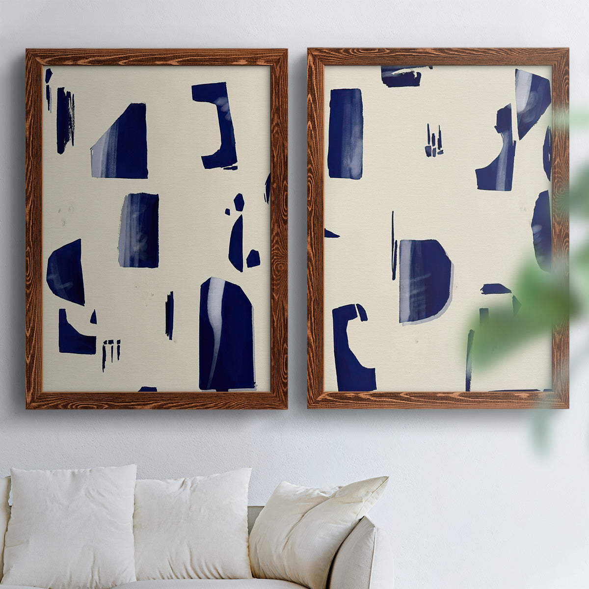 Fragment Abstraction I - Premium Framed Canvas 2 Piece Set - Ready to Hang