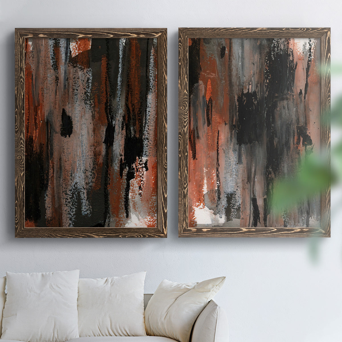 Loft Pastel VII - Premium Framed Canvas 2 Piece Set - Ready to Hang