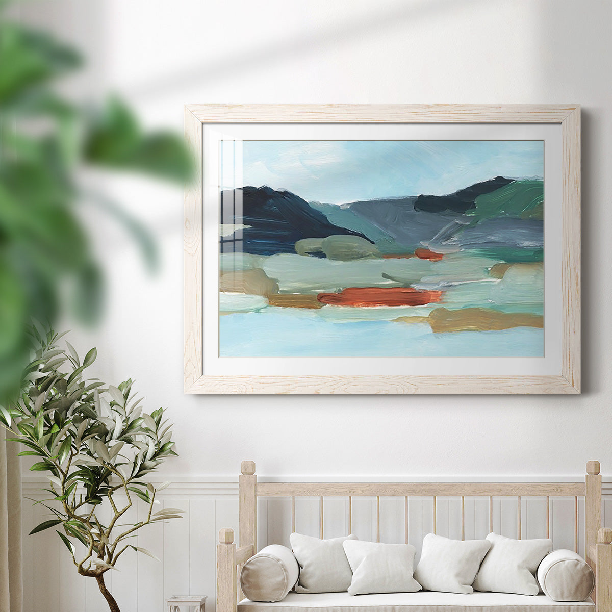 Autumn Mountains II - Barnwood Framed Art Print