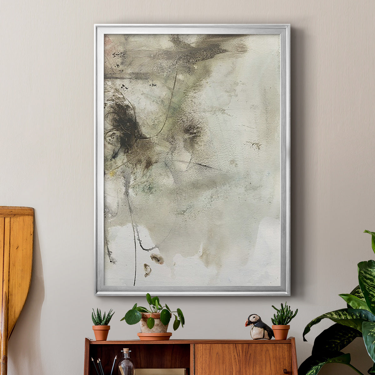 Soft Inspiration IV - Modern Framed Canvas Print