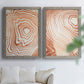 Wood Grain Suminagashi I - Premium Framed Canvas 2 Piece Set - Ready to Hang