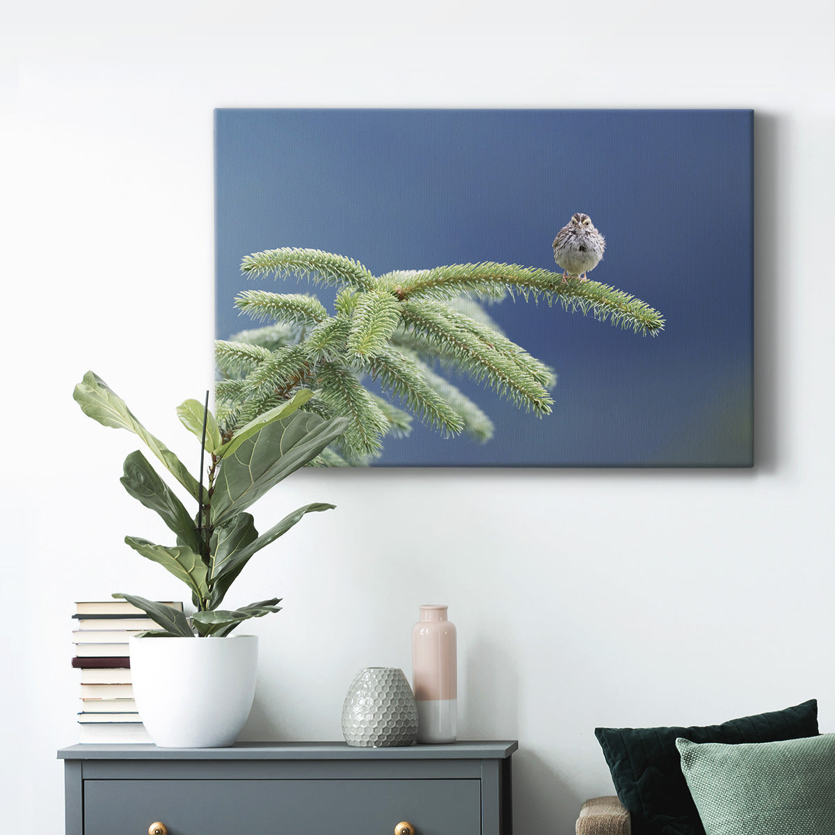 Evergreen Perch Premium Gallery Wrapped Canvas - Ready to Hang