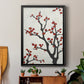 Red Berry Branch II - Modern Framed Canvas Print