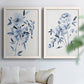 Inky Chickory Botanical I - Barnwood Framed Canvas Set