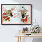 Deer Christmas Collection A - Framed Gallery Wrapped Canvas in Floating Frame