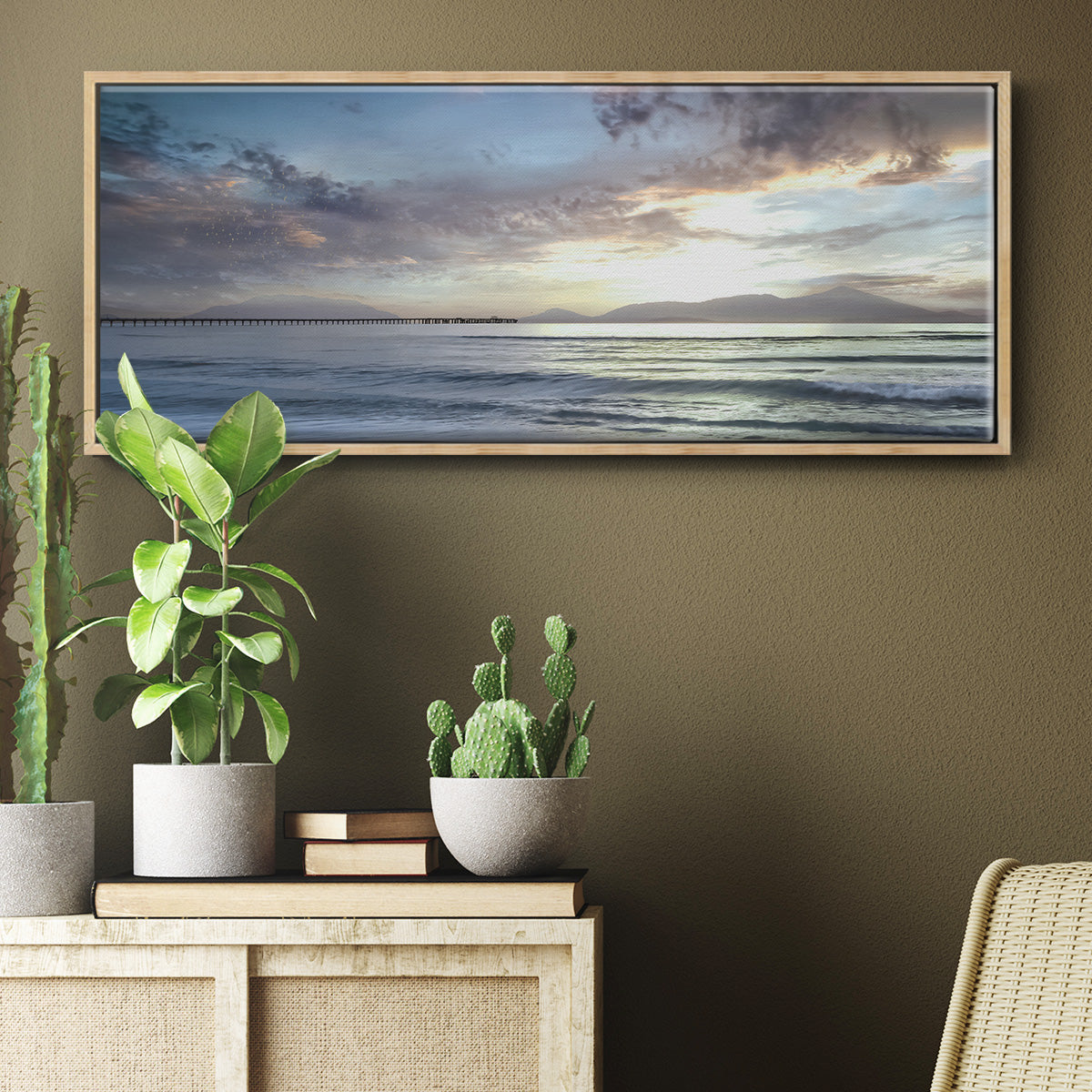 Island Calm - Floater Framed Canvas Print