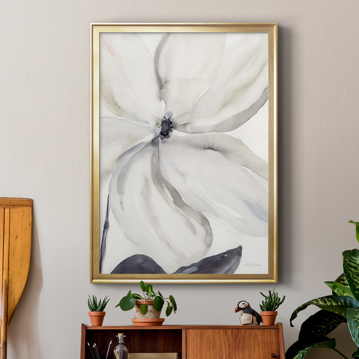Daybreak Bloom I - Modern Framed Canvas Print