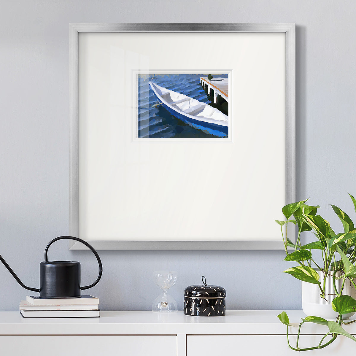 Colorful Rowboat IV Premium Framed Print Double Matboard