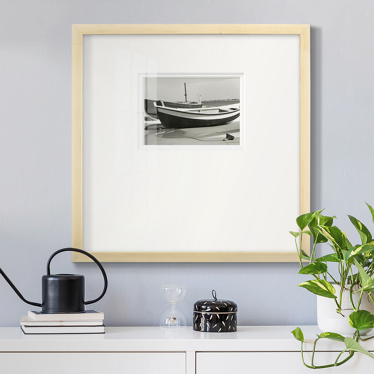 Vintage Rowboat I Premium Framed Print Double Matboard