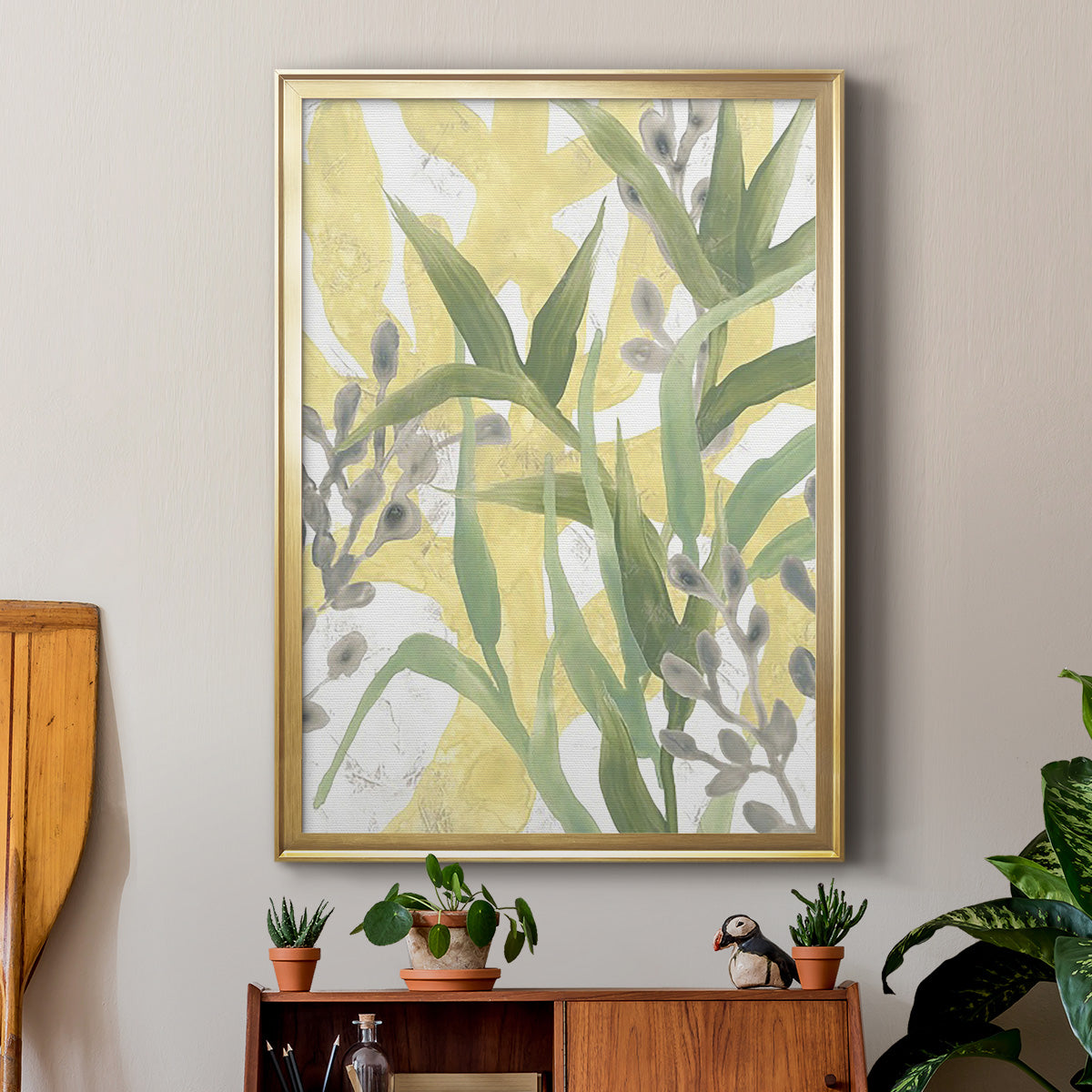 Sea Grass Fresco III - Modern Framed Canvas Print