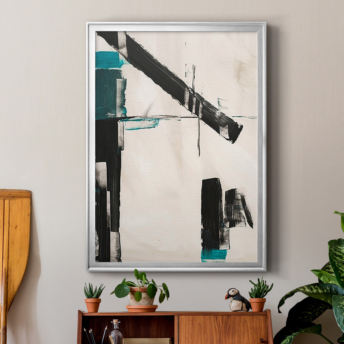 Geometry Notes III - Modern Framed Canvas Print
