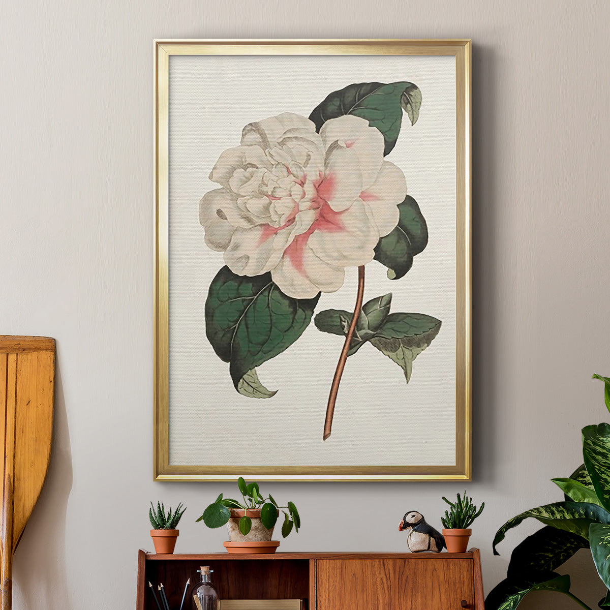 Pink Floral Mix VIII - Modern Framed Canvas Print