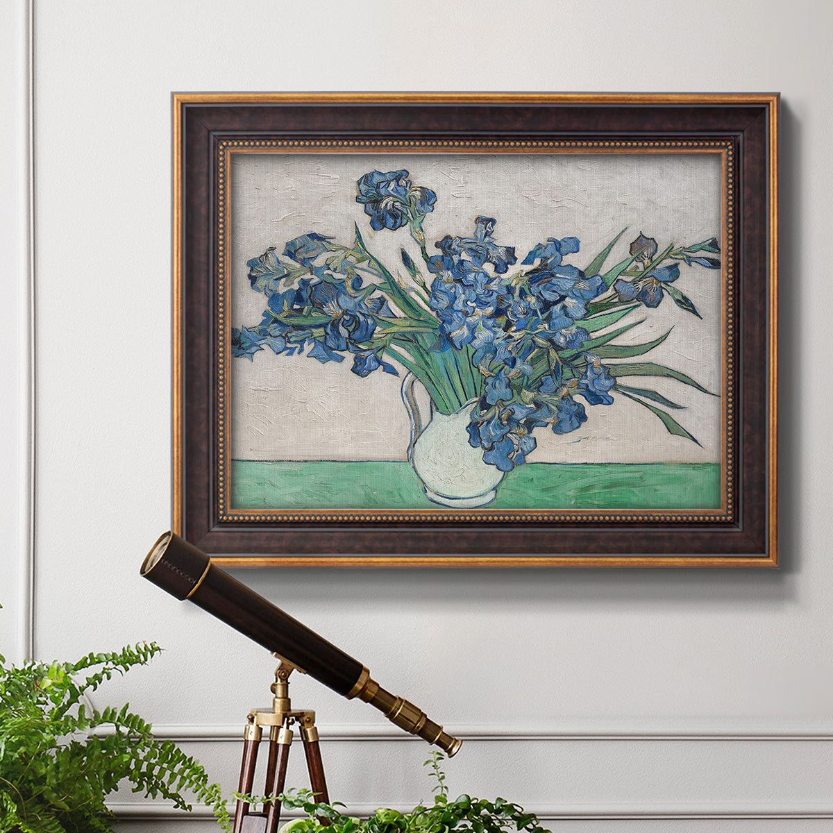 Irises II - Ornate Framed Canvas Print