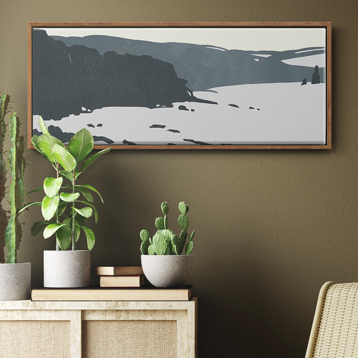 Cutter Island I - Floater Framed Canvas Print