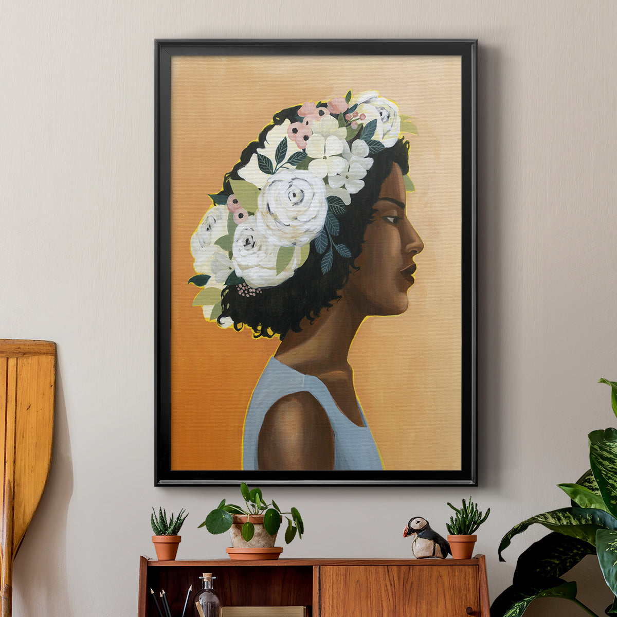 Modern Laurel I - Modern Framed Canvas Print