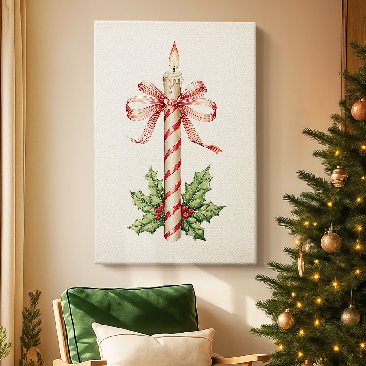 Gilded Nativity Square - Canvas Art Print