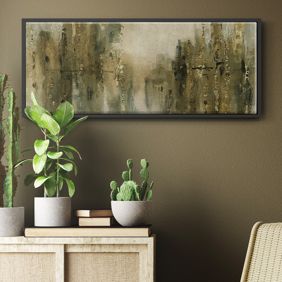 Gold City Shine - Floater Framed Canvas Print