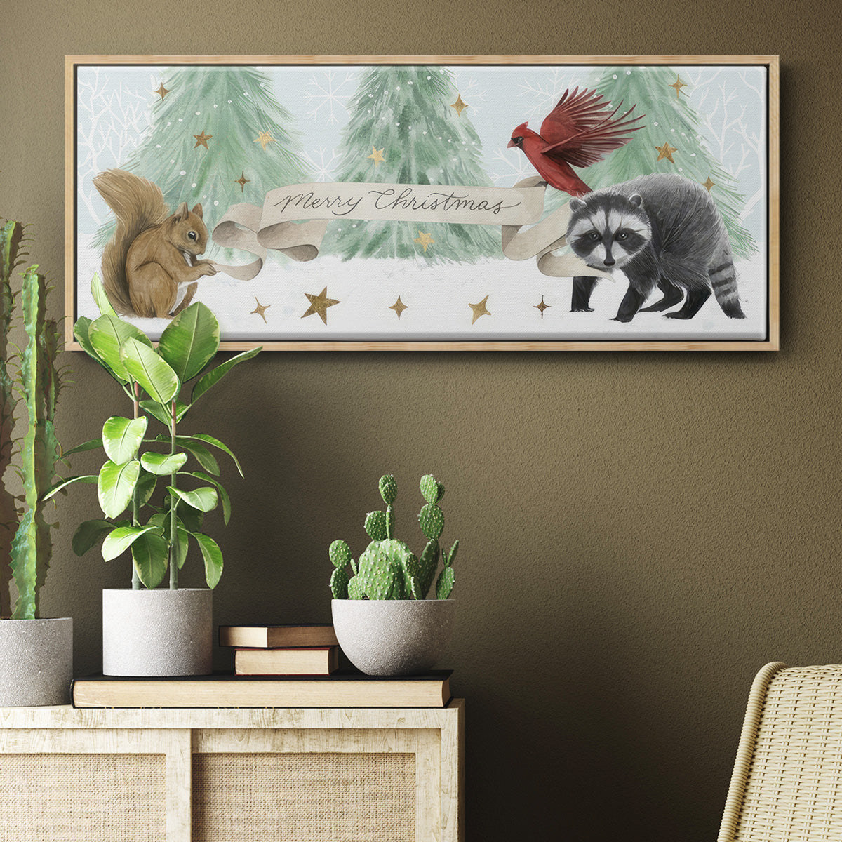 Christmas in the Forest Collection D - Floater Framed Canvas Print