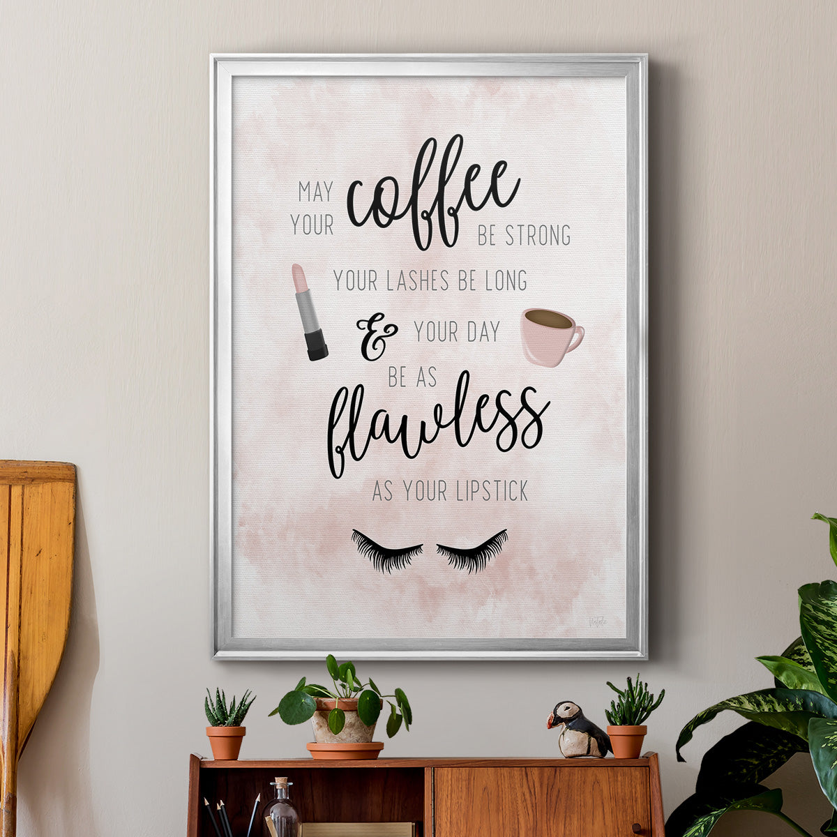 May Your Coffee Be Strong - Modern Framed Canvas Print