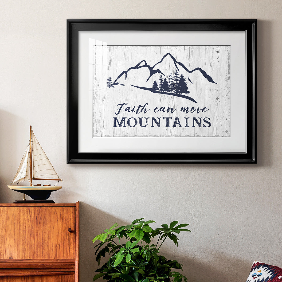 Move Mountains - Modern Framed Art Print