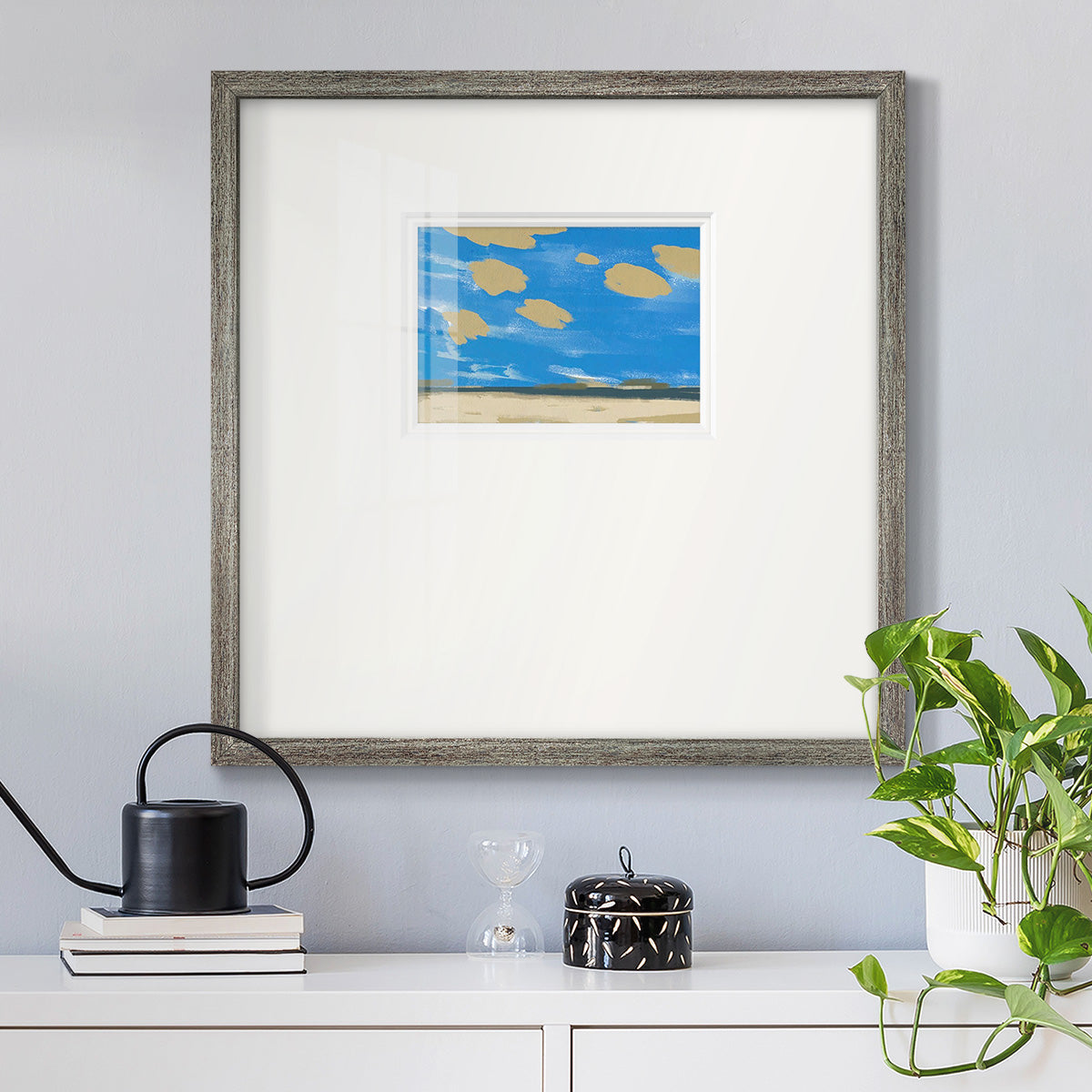 Textured Beachscape I - Double Matboard Framed Print
