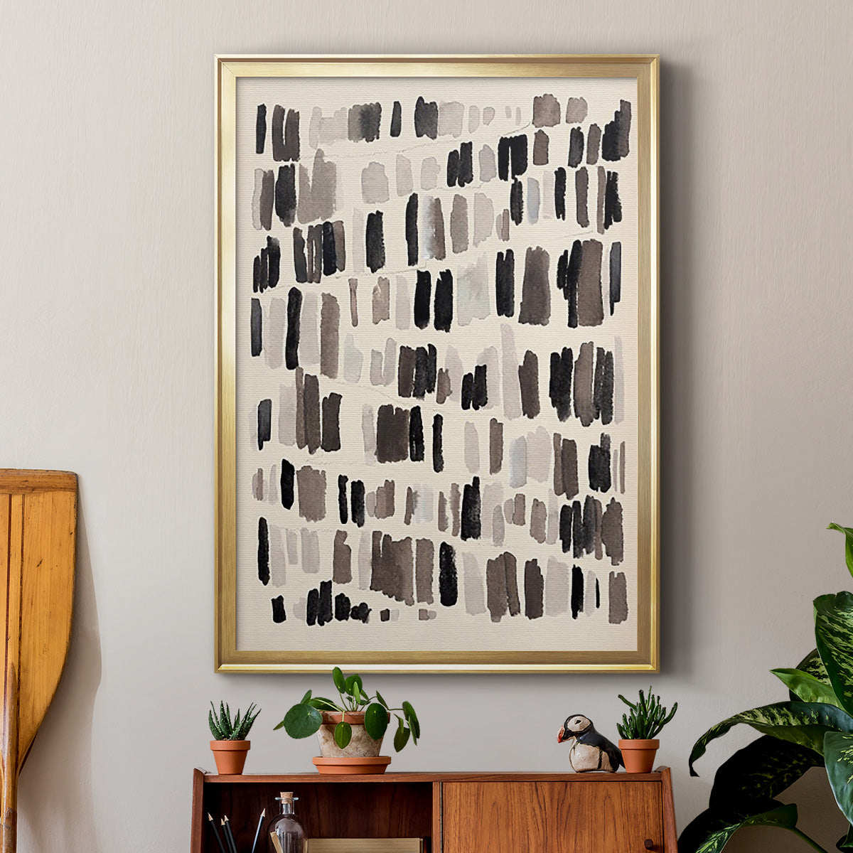 Chalk and Flint I - Modern Framed Canvas Print