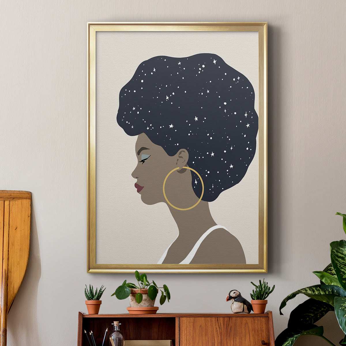 Heavenly Hair I - Modern Framed Canvas Print