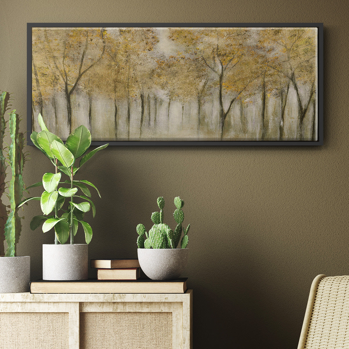 Golden Spring - Floater Framed Canvas Print