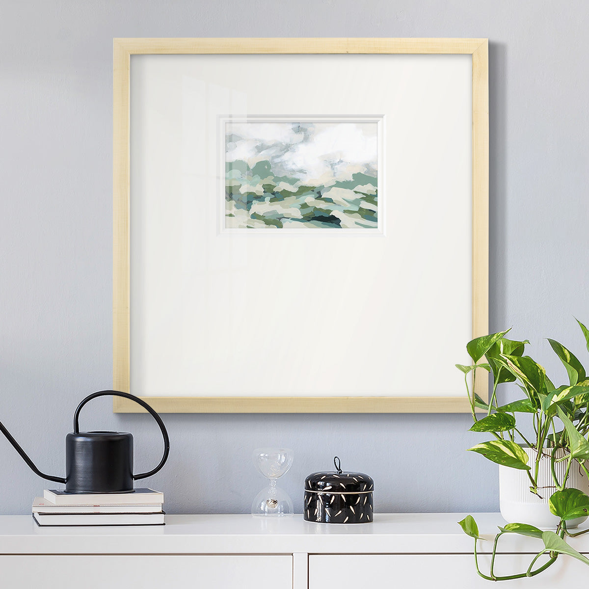 Verdant Hillside II Premium Framed Print Double Matboard